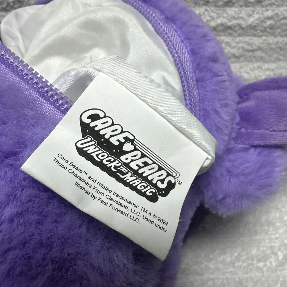 Care Bears Unlock The Magic Plush Crossbody Shoulder Bag Purse Purple